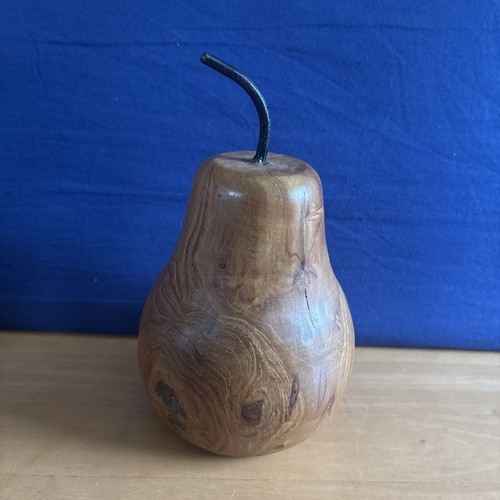 Large wooden pear - large, hand