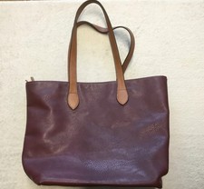 Faux leather burgundy shoulder