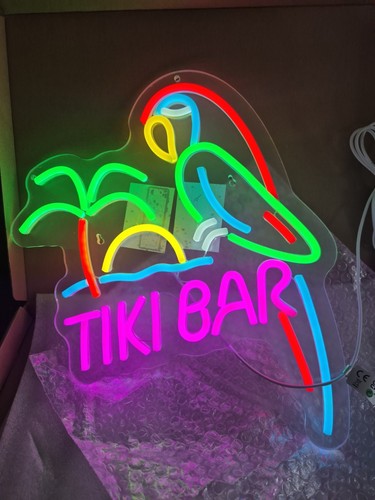Tiki bar parrot neon - neon, 16'