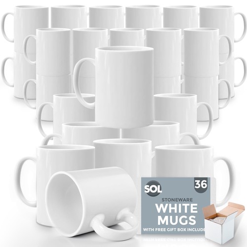 48pk plain white mugs 11oz - plain,