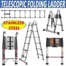 Folding telescoping ladder - folding,