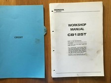 Honda CB125T  Workshop manual , Dealer issue , not dated   See below     