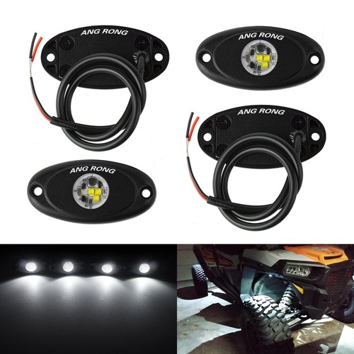 4pcs white led rock - white,