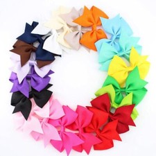 4 inch Kids Baby Girls Bow Hair Clip Children Toddler Flowers Hair Accessories 