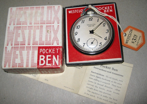 Vintage westclox pocket - westclox, ben