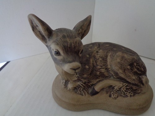 Poole pottery seated deer fawn - poole,