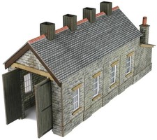 Metcalfe N Scale -  PN932 Stone Built Engine Shed - Single Track