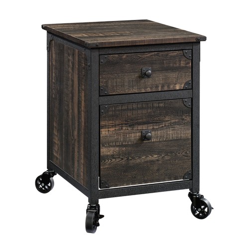 Portable filing cabinet dark - -,