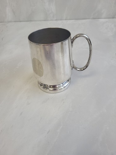 Vintage silver plato - vintage, /mug
