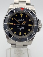 James Bond 007 'Dr. No' Black Divers  Watch Seiko TMI NH35 Auto Movt 100m.