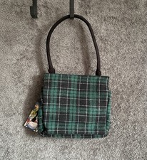 Joe Browns Green Tartan Tweed Shoulder Bag New With Tags