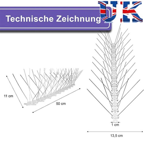 50m pigeon bird spikes wall - 5m-50m,