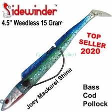 Pick & Mix WEEDLESS Sidewinder Sand eel Lure Bass Cod Pollock Jelly Lures Jigs