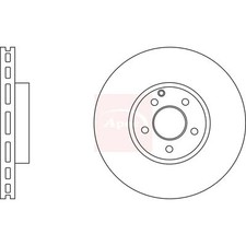 2x Brake Discs Vented For