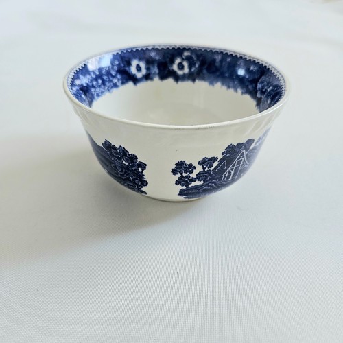 Adams ceramic bowl blue white - adams,