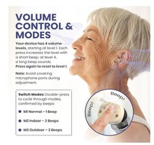 Rechargeable hearing amplifier with 30-hour battery life