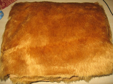Tan faux fur suitable for cushions, toys, costume, hats. 0.9m x 1.35m