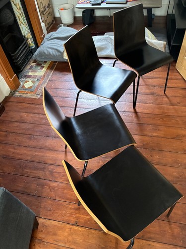 Habitat callum black chairs - black,