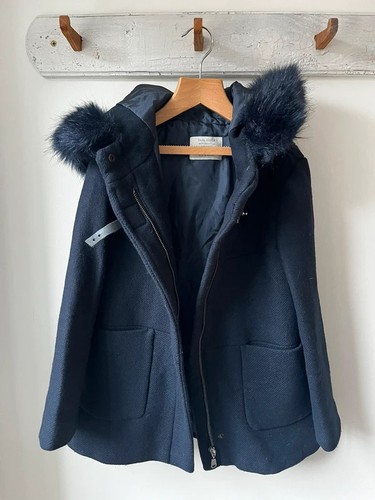 Zara girls navy faux - zara, fur