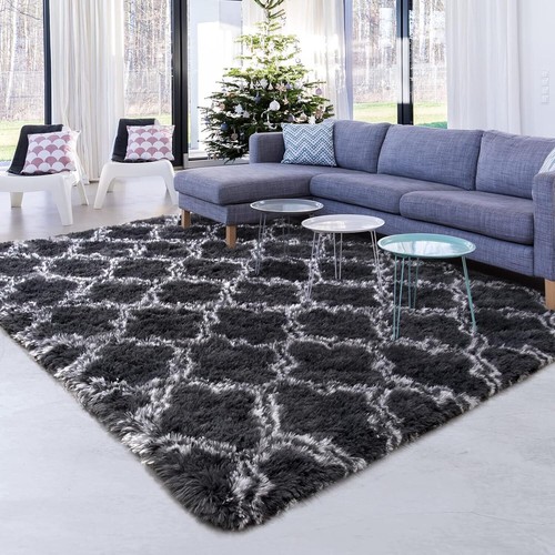 Fluffy rugs large shaggy - large, rug