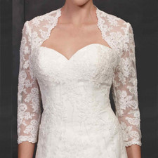 3/4 Sleeve Wedding Bolero Lace