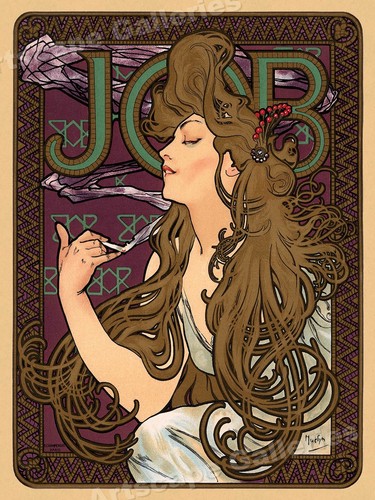 1890s mucha cigarette rolling - cigarette,