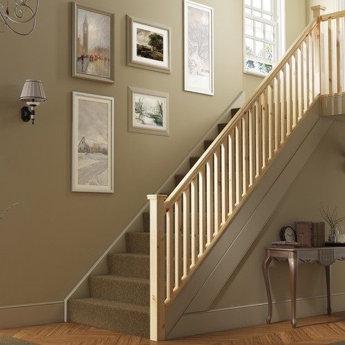 Staircase railing kit - staircase, square