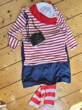 Five Piece Where's Wanda Fun Run Fancy Dress Adult Costume Size 12