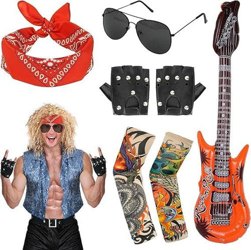 Punk gothic rocker costume set - punk,