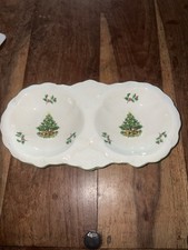 Vintage James Kent Pottery Pickle/Sauce Tray : Christmas Design : Cottagecore
