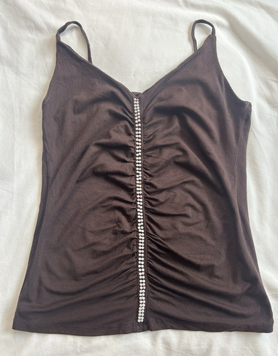 Vintage y2k brown cami top - y2k,
