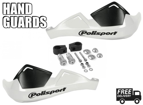 Motorcycle white handguards - motorcycle,