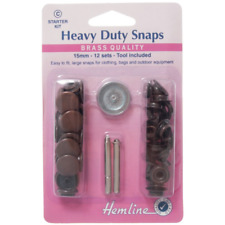 Hemline 15mm Heavy Duty Snaps Poppers Press Studs Starter Kit Or Refills Packs