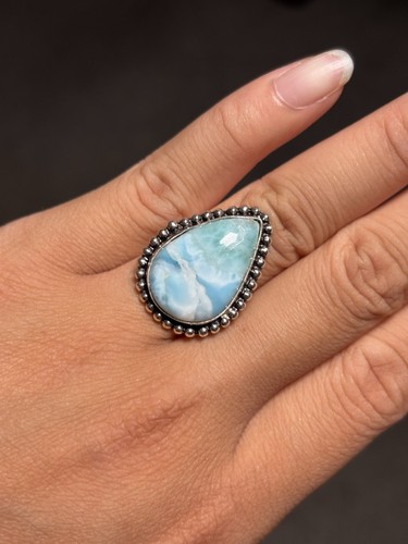 Teardrop larimar blue white - larimar/blue,