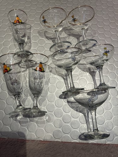 Babycham britvic glasses - babycham,