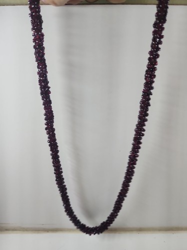 Garnet cluster necklace - 26",