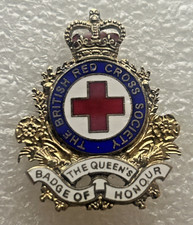 British Red Cross Society - Sterling Silver Enamel - The Queen's Badge of Honour