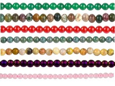 Semi Precious Round 4mm Beads