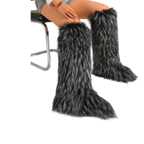 Faux fur shaggy salt pepper - shaggy,