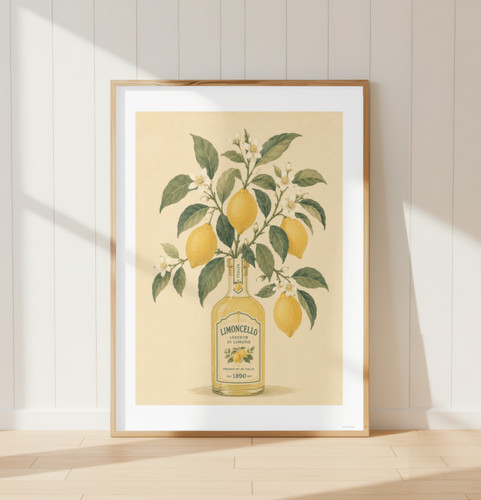 Limoncello botanical print - limoncello,
