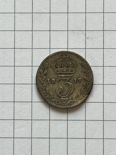 1917 threepence pence - 3, king