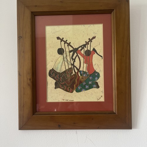 African folk batik art - batik, signed