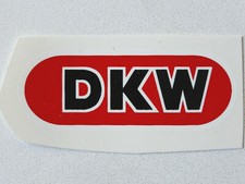 DKW lettering water decal