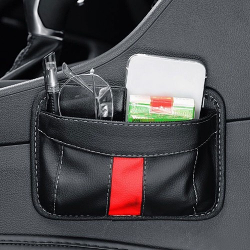 Black leather car interior - black, pu