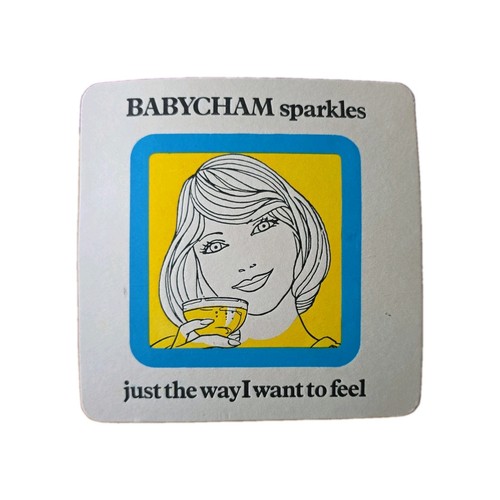Babycham large beer mat - large,