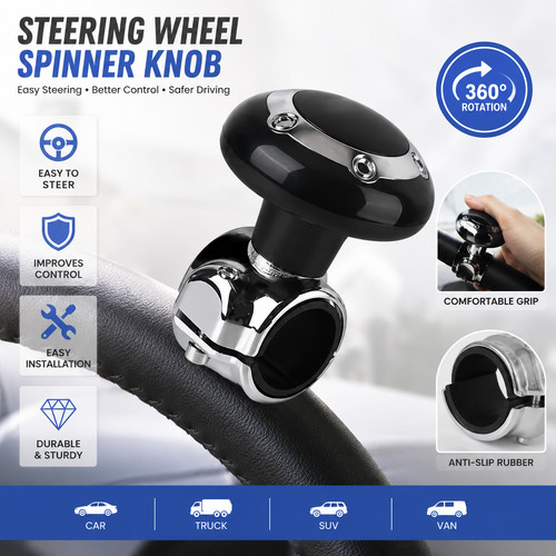Stainless steering wheel - stainless,