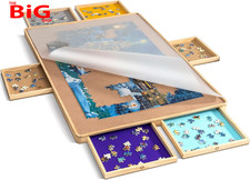 Puzzle Board with Cover & 6