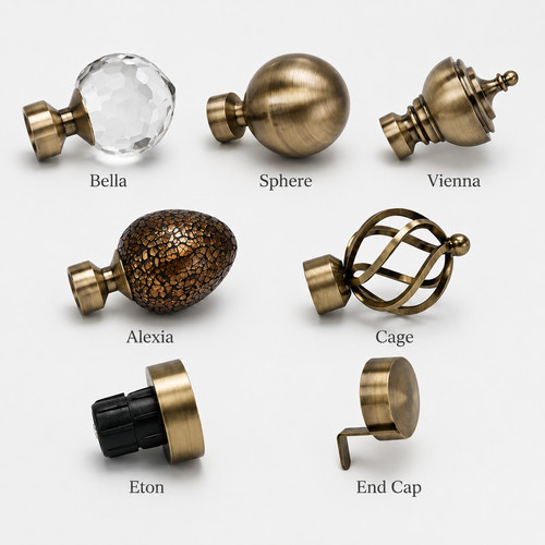 28mm curtain pole - pole, finials