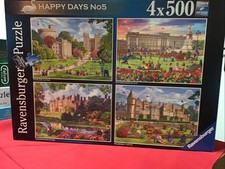 Ravensburger 4x 500 Piece Jigsaws, Happy Days, Royal Residences, Unused
