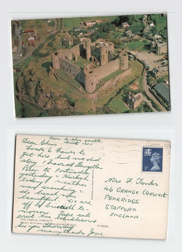 Vintage postcard harlech - vintage,
